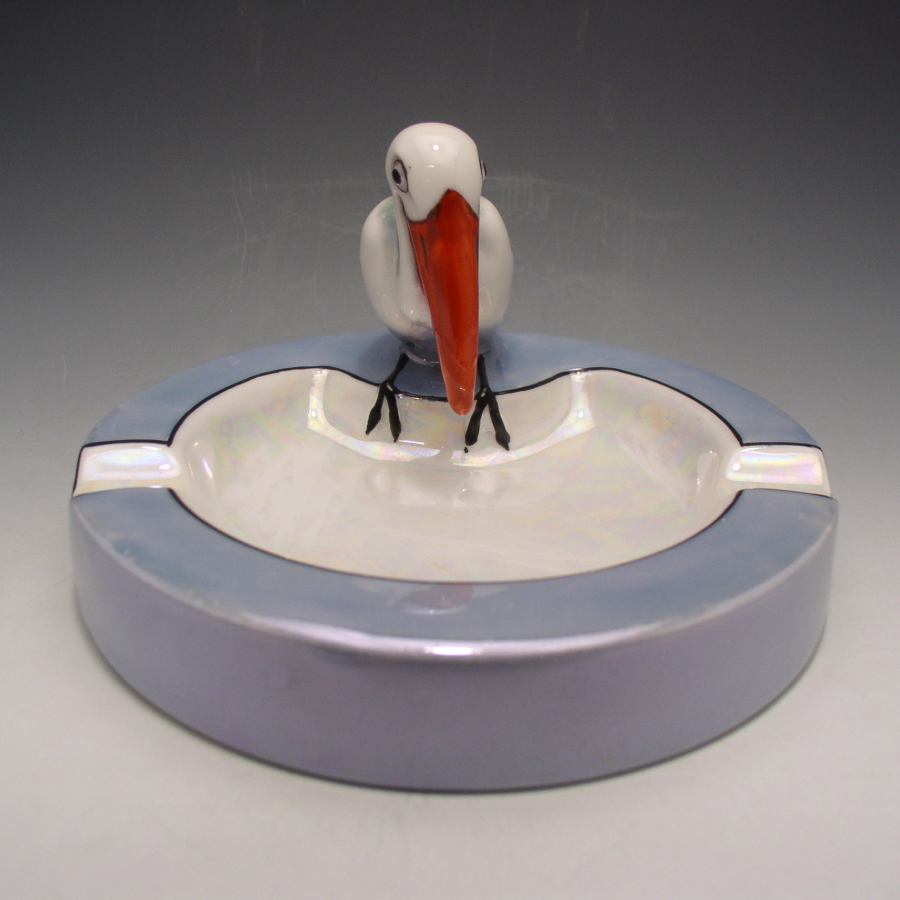 オールドノリタケ 鳥フィギュア付アッシュトレー