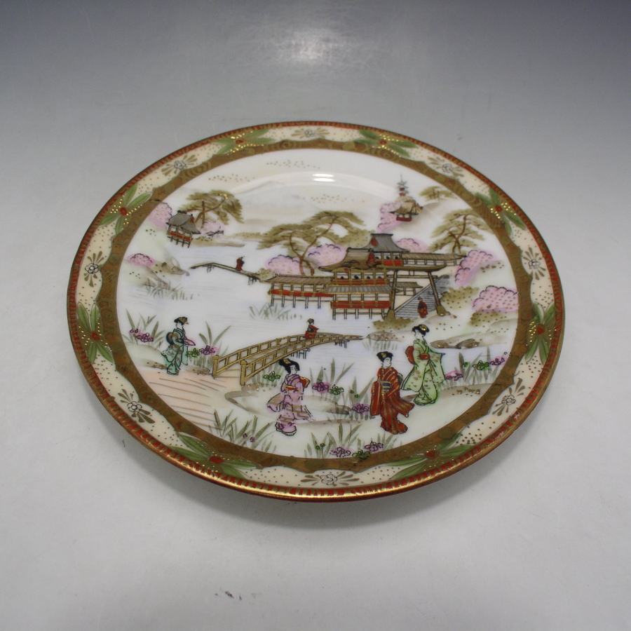 オールドノリタケ オリエンタル芸者文プレート