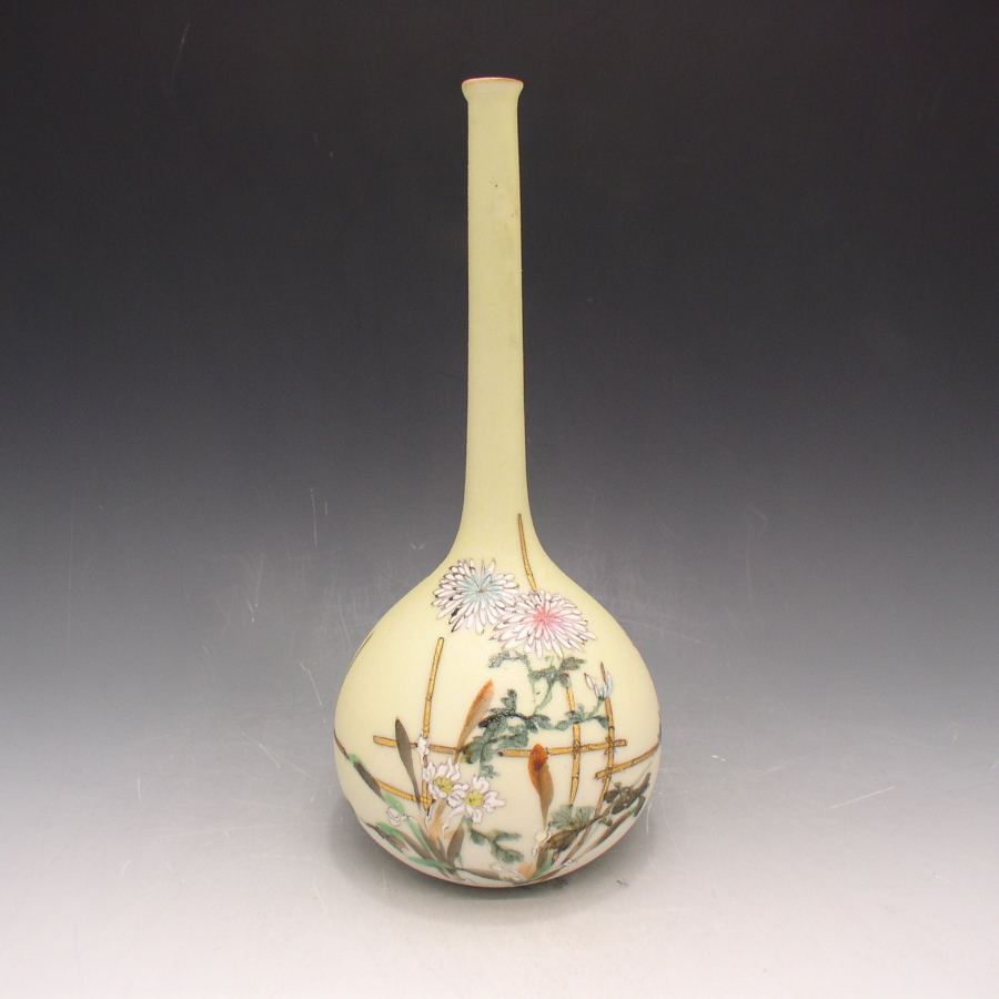 石目焼 鮫肌花文花瓶