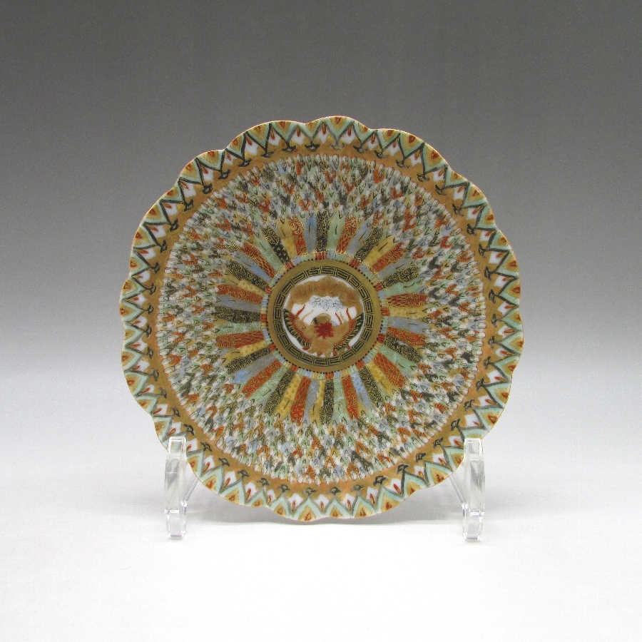 横浜焼 百人翁文皿