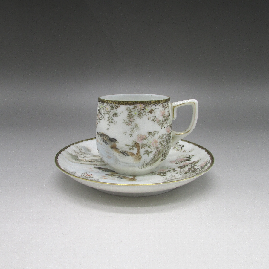 横浜焼 花鳥風景文洋茶碗