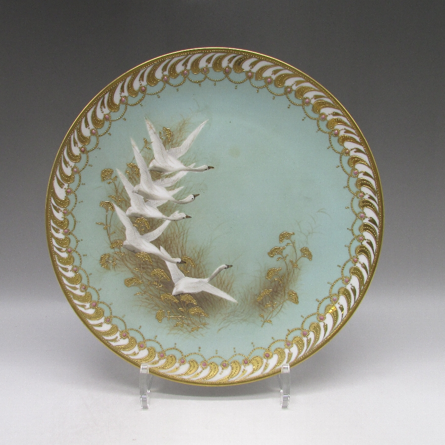 オールドノリタケ フライングスワン文飾皿 - 敬誠アート [ 公式 ]