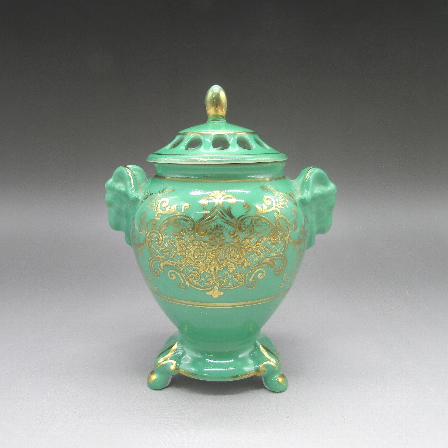 オールドノリタケ 金彩唐草文様ポプリポット