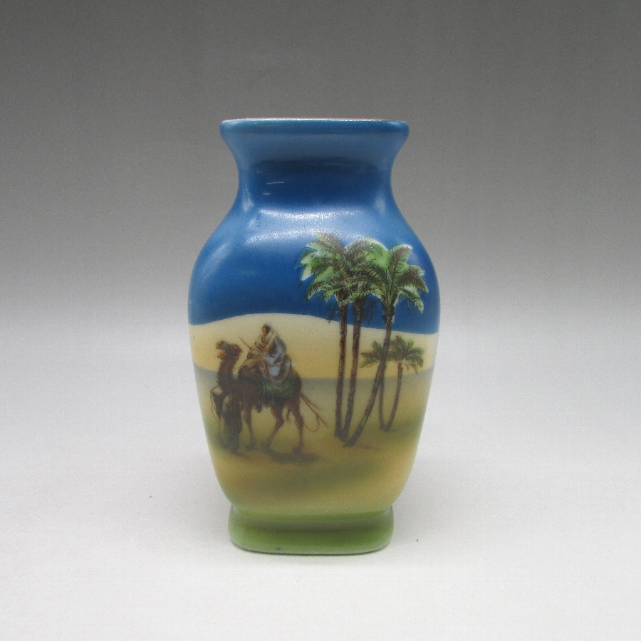 オールドノリタケ 南国砂漠駱駝文花瓶