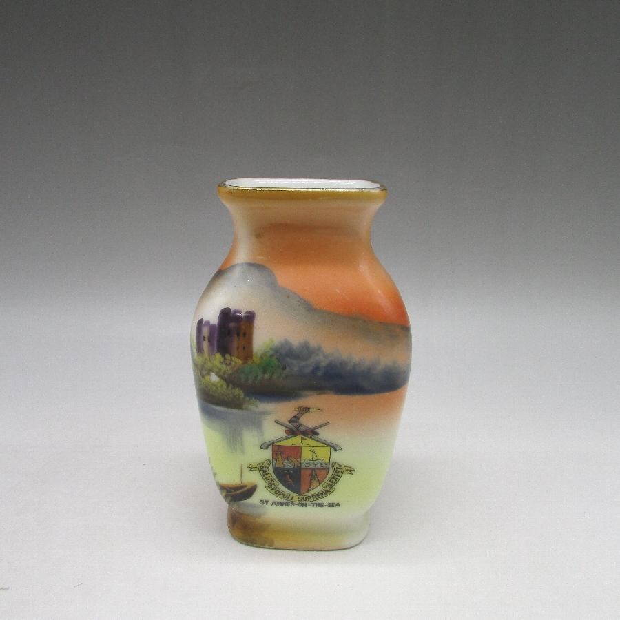 オールドノリタケ 南国砂漠駱駝文花瓶