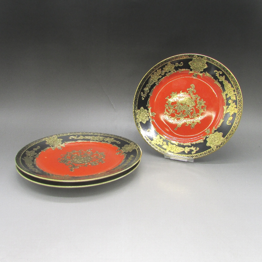 オールドノリタケ 金盛り唐草文プレートセット