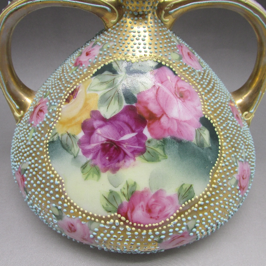 ロイヤルキンラン アクアビーディング薔薇文花瓶 u7176_02