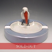 オールドノリタケ 鳥フィギュア付アッシュトレー