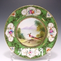 オールドノリタケ 金盛雉鳥文プレート