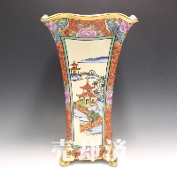 オールドノリタケ オリエンタル風景文花瓶