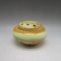 オールドノリタケ 牧場馬文ポプリポット