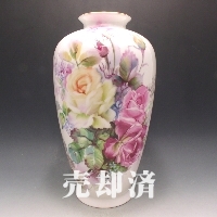 プレミアノリタケ T.IKENOサイン入り花文花瓶