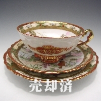 オールドノリタケ オリエンタル芸者文トリオ