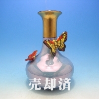 オールドノリタケ 蝶フィギュア付花瓶