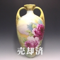 オールドノリタケ 金盛薔薇文両手付花瓶