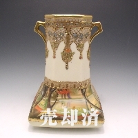 オールドノリタケ 風景文花瓶