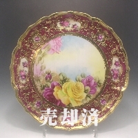オールドノリタケ 金盛薔薇文プレート