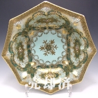 オールドノリタケ エメラルド地金彩文様ボウル