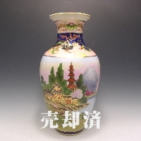 オールドノリタケ シノワズリー文様花瓶