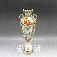 オールドノリタケ 金盛果物文花瓶