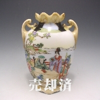 オールドノリタケ オリエンタル芸者文花瓶