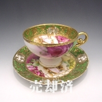 オールドノリタケ 金盛ジュール薔薇文カップ&ソーサー