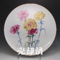 プレミアノリタケ I.Takeshiサイン入り花文飾皿