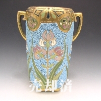 オールドノリタケ エナメル花文花瓶