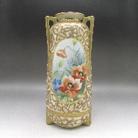 オールドノリタケ 金彩芥子花文大花瓶