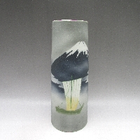 ロイヤルキンジョウ シャークスキン富士山帆船文花瓶