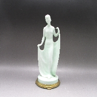 オールドノリタケ 青磁色婦人像