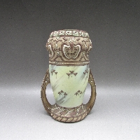 オールドノリタケ エジプシャン文様盛り上げ把手付花瓶