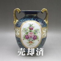 オールドノリタケ 金彩小薔薇文花瓶