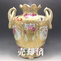 オールドノリタケ 金盛薔薇文花瓶