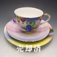 オールドノリタケ オリエンタル芸者提灯文トリオ