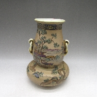 オールドノリタケ オリエンタル風景文花瓶