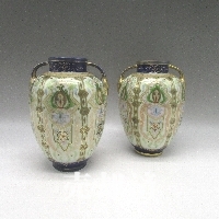 オールドノリタケ 金彩エジプシャン文様花瓶一対