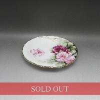 オールドノリタケ 花押サイン入り薔薇文プレート