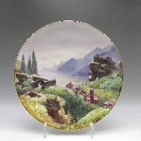 プレミアノリタケ N.otojiroサイン入風景文飾皿