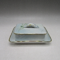 オールドノリタケ 魚型把手付カバーボックス