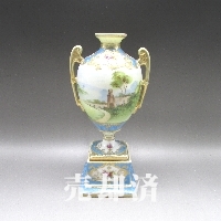 オールドノリタケ 金彩古城風景文飾壷