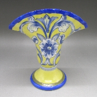 オールドノリタケ アールデコ草花文扇形花瓶