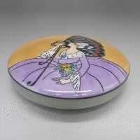 オールドノリタケ デコレディ扇子持ジュエリーボックス