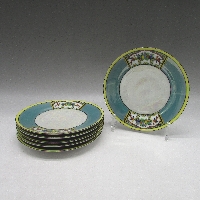 オールドノリタケ アールデコ鳥果物文プレート6枚セット