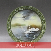 オールドノリタケ 湖畔白昼風景文飾皿