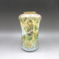 オールドノリタケ 金盛湖畔風景文花瓶