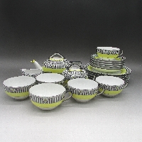 オールドノリタケ アールデコストライプ文ティーセット