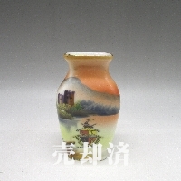 オールドノリタケ 古城湖畔風景文花瓶（ST. ANNES-ON-THE-SEA）