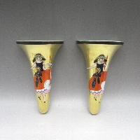 オールドノリタケ デコレディウォールポケットペア