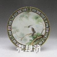 オールドノリタケ 翡翠鳥文飾皿